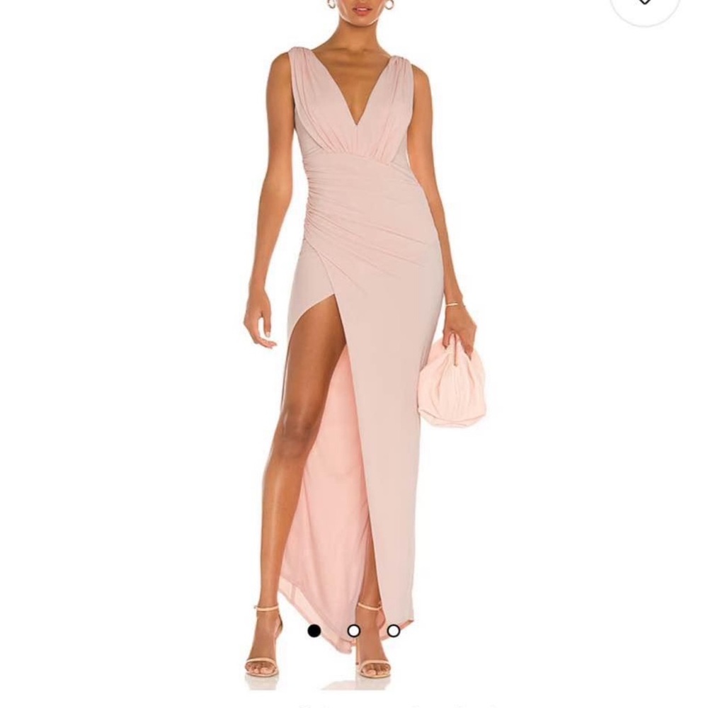 Revolve pink slit dress NWT size xl. Has been altered to fit like a large.